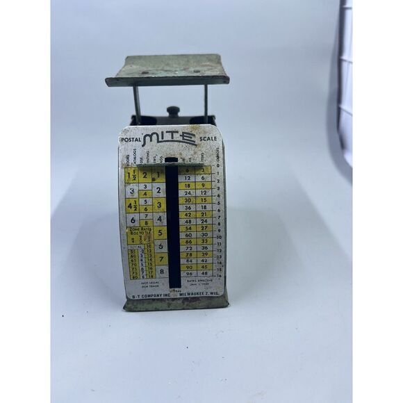 Antique 1949‎ MITE postal scale by B-T  Co. Milwaukee Wis. - Picture 1 of 5